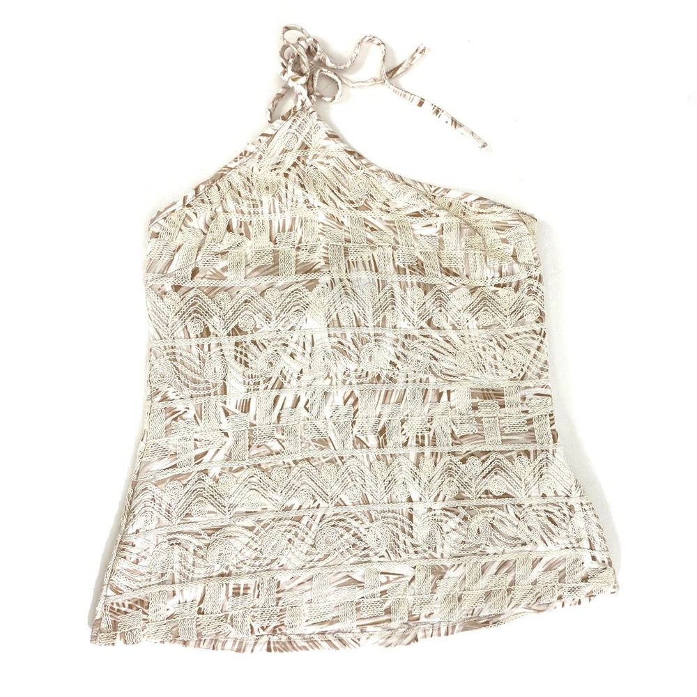 2/$25 EUC Anthro VanessaVirginia Embroider Halter